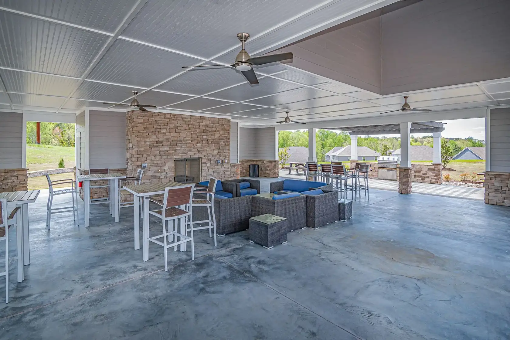 Covered patio for a Mid-County Texas home