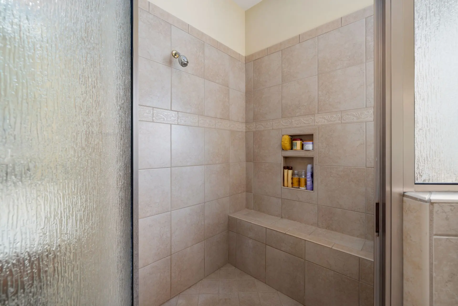 Walk-in tile shower remodel in Lumberton, TX